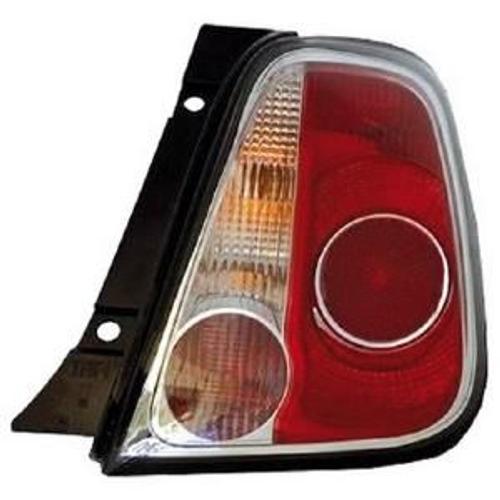 Feu Arrière Droit Pour Fiat 500 Phase 1, 2007-2015, Contour Noir, Neuf