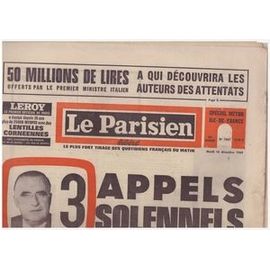 Le Parisien Libéré N°7867 Du 16 12 1969