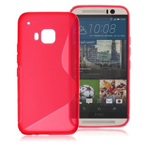 Htc One M9 Etui Housse Silicone Tpu Gel + Film. - Rose / Htc One M9
