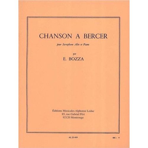 Bozza Chanson A Bercer
