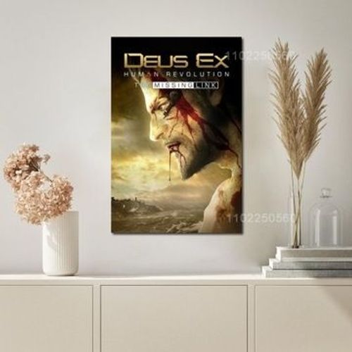 Affiche pla de jeu de la r¿¿volution humaine Deus Ex sur toile,mpression murale Poster pour salon chambre ¿¿ coucher d¿¿cor sans cadre(40*50cm)