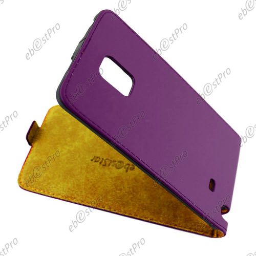 Ebeststar ® Etui En Pu Cuir Clapet Ultra Fine Housse Coque Pour Samsung Galaxy Note Edge, Couleur Violet + Film Protection D'écran