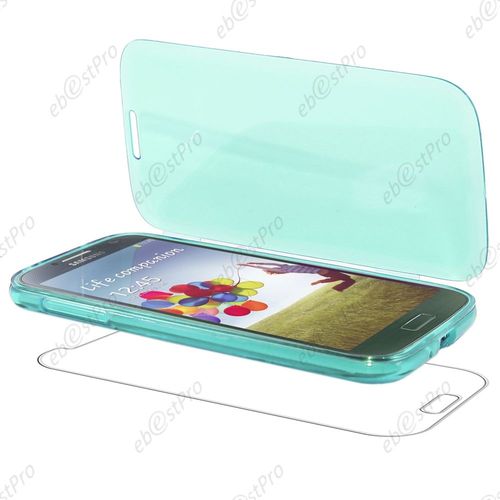 Ebeststar ® Coque Portefeuille À Rabat Housse Etui Livre Silicone Gel Pour Samsung Galaxy S4 I9500 I9505, Couleur Bleu + Film Protection D'écran
