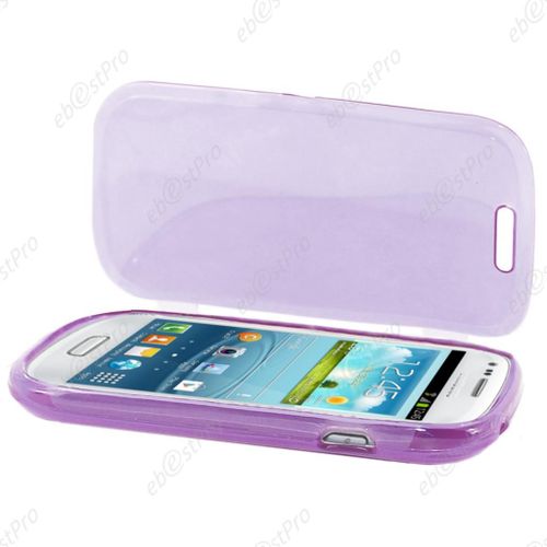 Ebeststar ® Coque Portefeuille À Rabat Housse Etui Livre Silicone Gel Pour Samsung Galaxy S3 Mini Gt-I8190, I8190n, Couleur Violet + Film Protection D'écran
