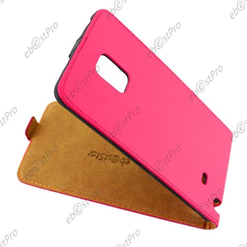 Ebeststar ® Etui En Pu Cuir Clapet Ultra Fine Housse Coque Pour Samsung Galaxy Note Edge, Couleur Rose + Film Protection D'écran