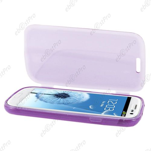 Ebeststar ® Coque Portefeuille À Rabat Housse Etui Livre Silicone Gel Pour Samsung Galaxy S3 I9300 I9305, Couleur Violet + Film Protection D'écran