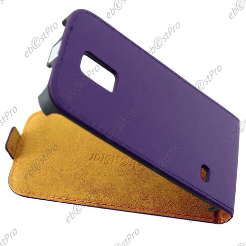Ebeststar ® Etui En Pu Cuir Clapet Ultra Fine Housse Coque Pour Samsung Galaxy S5 Mini Sm-G800 G800f G800h, Couleur Violet + Film Protection D'écran