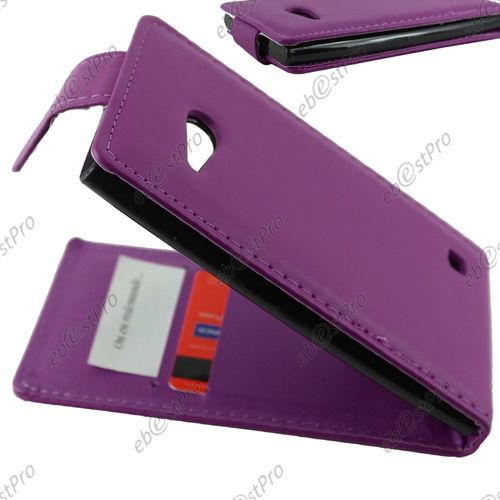 Ebeststar ® Housse Simili Cuir À Clapet Coque Etui Pour Nokia Lumia 735 730 Dual, Couleur Violet + Film Protection D'écran