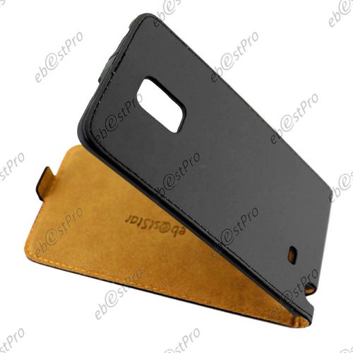 Ebeststar ® Etui En Pu Cuir Clapet Ultra Fine Housse Coque Pour Samsung Galaxy Note Edge, Couleur Noir + Film Protection D'écran