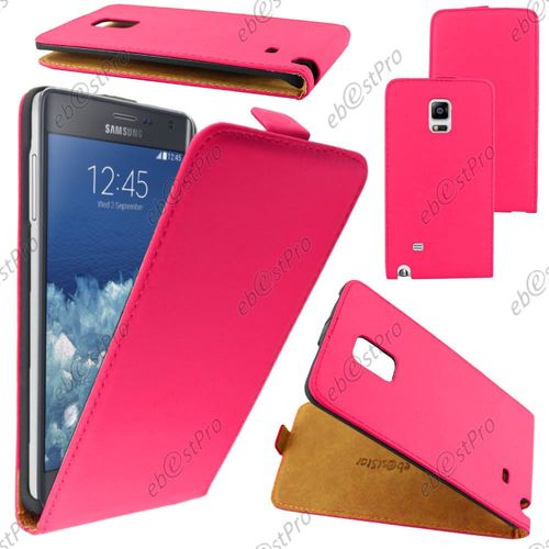 Ebeststar ® Housse Coque Etui En Pu Cuir À Rabat Ultra Fine (Slim Case) Pour Samsung Galaxy Note Edge, Couleur Rose + Film Protection D'écran