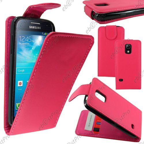 Ebeststar ® Housse Coque Etui Simili Cuir À Rabat Vertical Pour Samsung Galaxy S5 Mini Sm-G800 G800f G800h, Couleur Rose + Film Protection D'écran