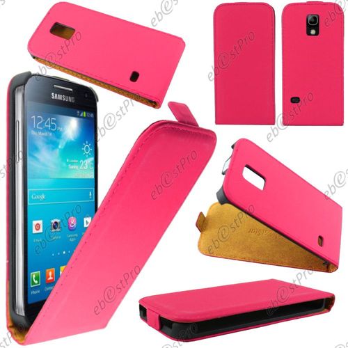 Ebeststar ® Housse Coque Etui En Pu Cuir À Rabat Ultra Fine (Slim Case) Pour Samsung Galaxy S5 Mini Sm-G800 G800f G800h, Couleur Rose + Film Protection D'écran