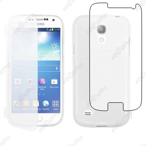 Ebeststar ® Housse Etui Coque Portefeuille Livre Silicone Gel Pour Samsung Galaxy S4 Mini Gt-I9190, I9192, I9195, Couleur Transparent + Film Protection D'écran