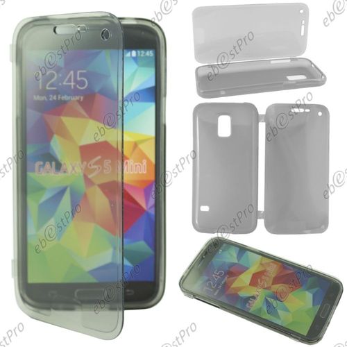 Ebeststar ® Housse Etui Coque Portefeuille Livre Silicone Gel Pour Samsung Galaxy S5 Mini Sm-G800 G800f G800h, Couleur Noir + Film Protection D'écran