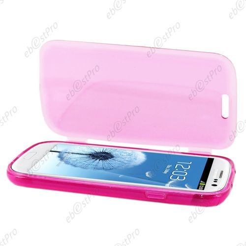 Ebeststar ® Coque Portefeuille À Rabat Housse Etui Livre Silicone Gel Pour Samsung Galaxy S3 I9300 I9305, Couleur Rose + Film Protection D'écran