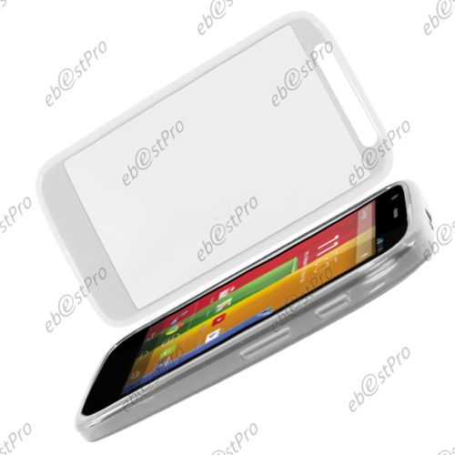 Ebeststar ®  Etui Portefeuille Rabattable Livre Housse Coque Silicone Gel Pour Motorola Moto G, Xt1032, Couleur Transparent + Film Protection D'écran