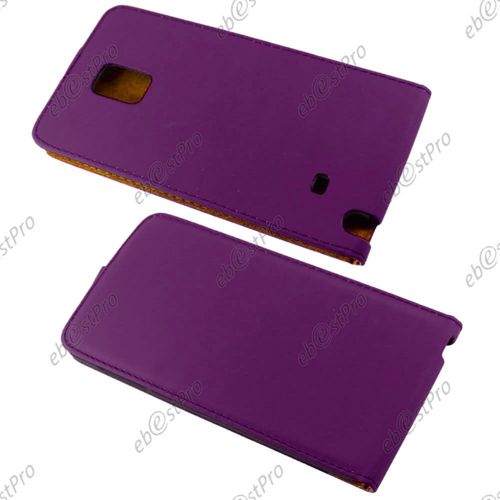 Ebeststar ® Etui Pu Cuir Rabattable Housse Coque Ultra Slim Pour Samsung Galaxy Note Edge, Couleur Violet + Film Protection D'écran