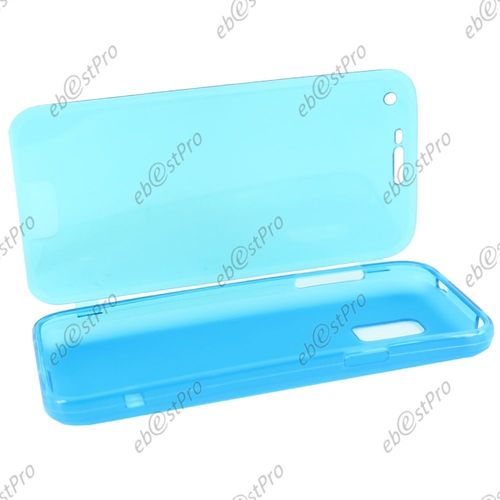 Ebeststar ®  Etui Portefeuille Rabattable Livre Housse Coque Silicone Gel Pour Samsung Galaxy S5 Mini Sm-G800 G800f G800h, Couleur Bleu + Film Protection D'écran