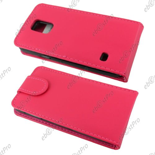 Ebeststar ® Coque Housse Etui Simili Cuir Rabattable Pour Samsung Galaxy S5 Mini Sm-G800 G800f G800h, Couleur Rose + Film Protection D'écran