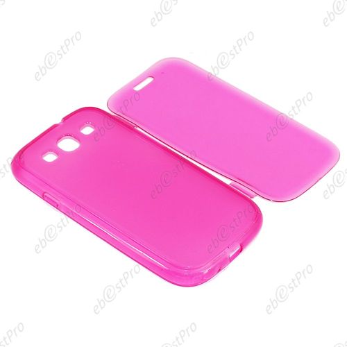 Ebeststar ®  Etui Portefeuille Rabattable Livre Housse Coque Silicone Gel Pour Samsung Galaxy S3 I9300 I9305, Couleur Rose + Film Protection D'écran