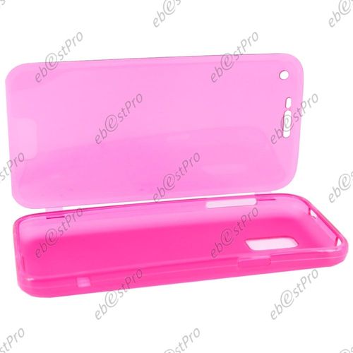 Ebeststar ®  Etui Portefeuille Rabattable Livre Housse Coque Silicone Gel Pour Samsung Galaxy S5 Mini Sm-G800 G800f G800h, Couleur Rose + Film Protection D'écran