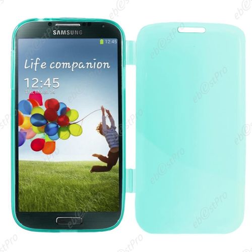 Ebeststar ®  Etui Portefeuille Rabattable Livre Housse Coque Silicone Gel Pour Samsung Galaxy S4 I9500 I9505, Couleur Bleu + Film Protection D'écran