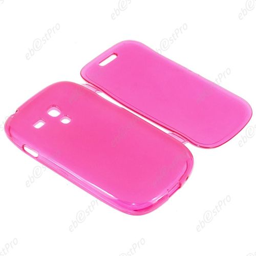 Ebeststar ®  Etui Portefeuille Rabattable Livre Housse Coque Silicone Gel Pour Samsung Galaxy S3 Mini Gt-I8190, I8190n, Couleur Rose + Film Protection D'écran