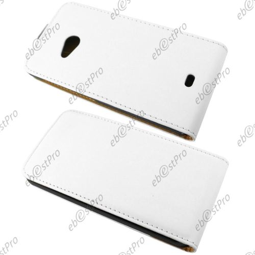 Ebeststar ® Etui Pu Cuir Rabattable Housse Coque Ultra Slim Pour Microsoft Lumia 535, Couleur Blanc + Film Protection D'écran