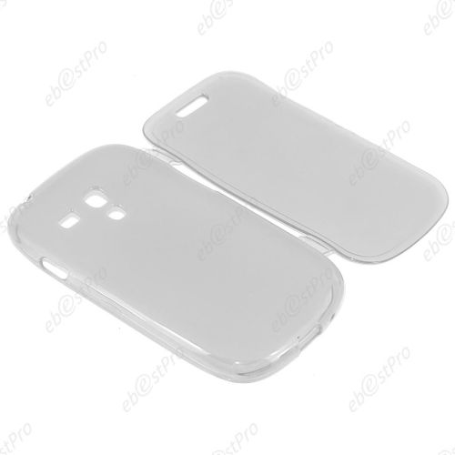 Ebeststar ®  Etui Portefeuille Rabattable Livre Housse Coque Silicone Gel Pour Samsung Galaxy S3 Mini Gt-I8190, I8190n, Couleur Transparent + Film Protection D'écran