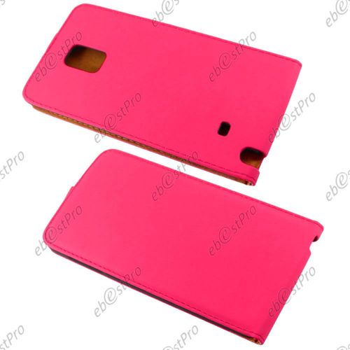 Ebeststar ® Etui Pu Cuir Rabattable Housse Coque Ultra Slim Pour Samsung Galaxy Note Edge, Couleur Rose + Film Protection D'écran