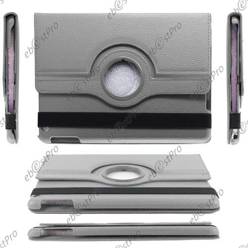 Ebeststar ® Coque Etui Pu Cuir Housse Rotative Support À Rotation 36° Pour Apple Ipad Air, Ipad 5, Ipad Air Wi-Fi, 3g, Couleur Gris + Film Protection D'écran