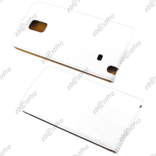 Ebeststar ® Etui Pu Cuir Rabattable Housse Coque Ultra Slim Pour Samsung Galaxy Note Edge, Couleur Blanc + Film Protection D'écran