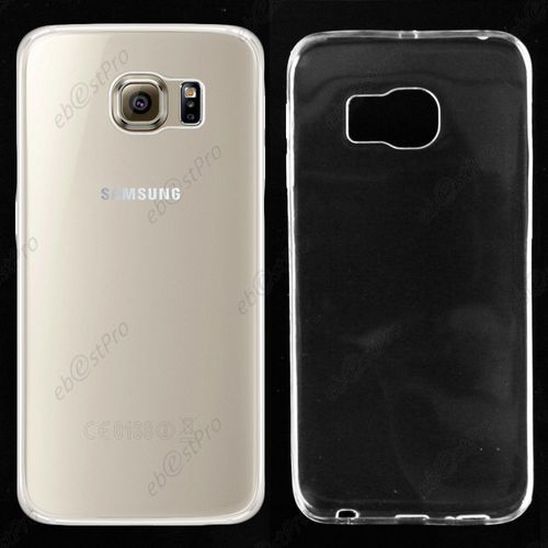Ebeststar ® Housse Coque Protection Silicone Gel Ultra Fine  ,5mm Etui Souple Pour Samsung Galaxy S6 Edge Sm-G925f G925, Couleur Transparent + Film Protection D'écran
