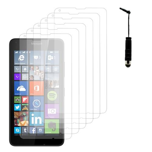 Lot / Pack De 6 Films Pour Microsoft Nokia Lumia 640 Lte 5.0" Protection D'écran Clear Transparent + Mini Stylet