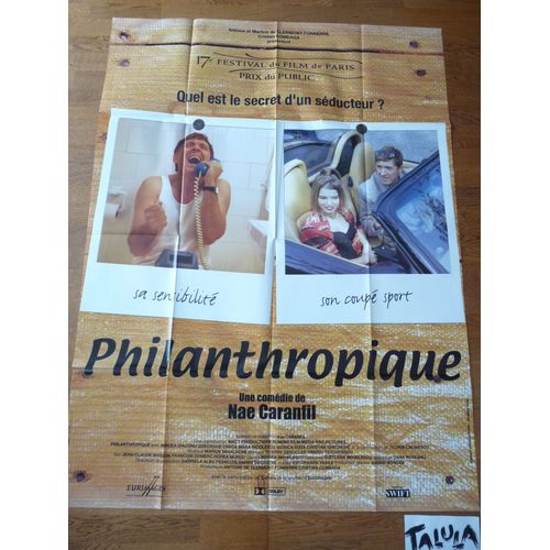 Philantropique De Nae Caranfil Avec Mircea Diaconu, Gheorghe Dinica - Affiche Originale Du Film Format 120 Cm X 160 Cm