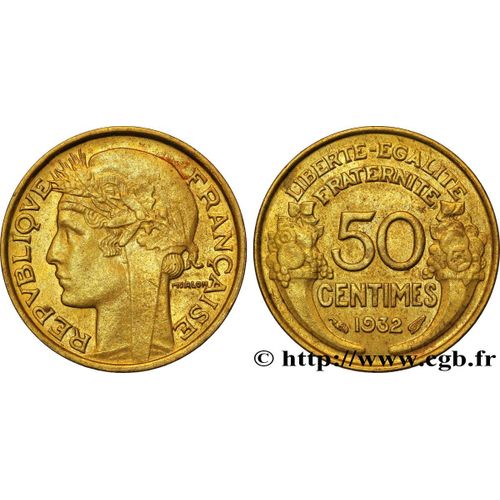 Pièce De 50 Centimes Morlon Bronze-Alu 1932