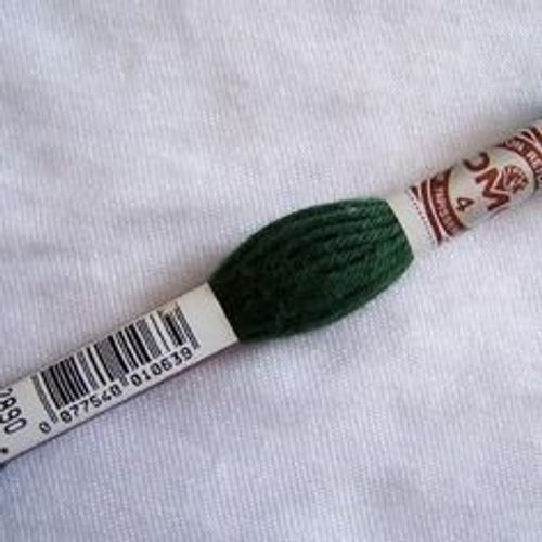 Coton À Canevas, Dmc Retors N° 4, N° 2890 Vert Buis