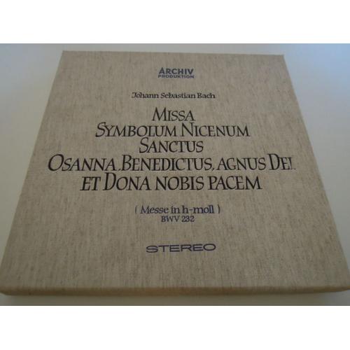 Johann Sebastian Bach - Missa Symbolum Nicenum Sanctus Osanna, Benedictus Agnus Dei Dona Nobis Pacem - Archiv 2710001 Germany