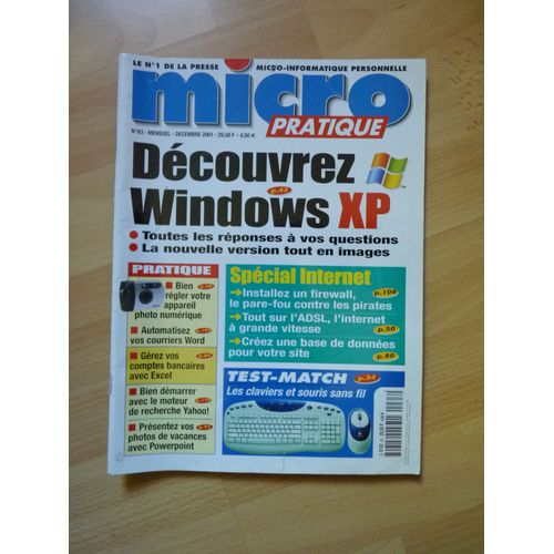 Micro Pratique  N° 63 : Découvrez Windows Xp