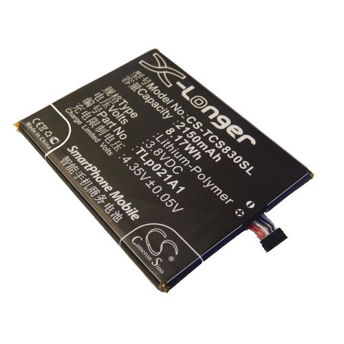 Batterie Li-Polymer Vhbw 2150mah (3.8v) Pour Téléphone Portable, Smartphone Tcl S830, S830u, S838, S838m. Remplace: Tlp021a1.