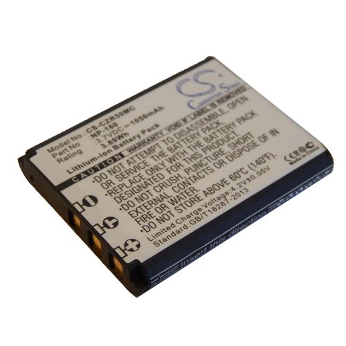 Batterie Li-Ion 1050mAh (3.7V) vhbw pour caméra caméscope vidéo Casio Exilim EX-ZR50 comme Casio NP-160.