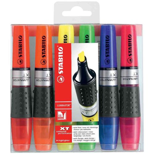 Stabilo Lot De 3 Etuis De 6 Surligneurs Luminator Pte Biseautée 2-5 Mm Assortis