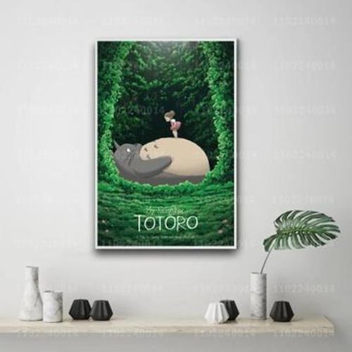 Affiche dessin anim¿¿ Ghibli sur toile plaka d¿¿corative,mpression murale Poster pour salon chambre ¿¿ coucher d¿¿cor sans cadre(40*50cm)