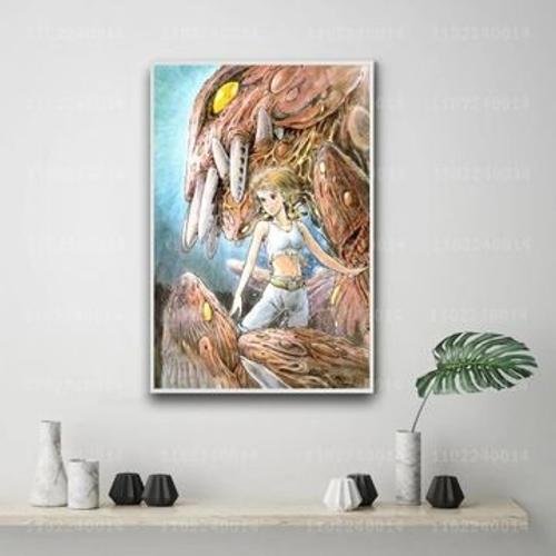 Affiche dessin anim¿¿ Nausicaa sur toile pla d¿¿coratif,mpression murale Poster pour salon chambre ¿¿ coucher d¿¿cor sans cadre(40*50cm)