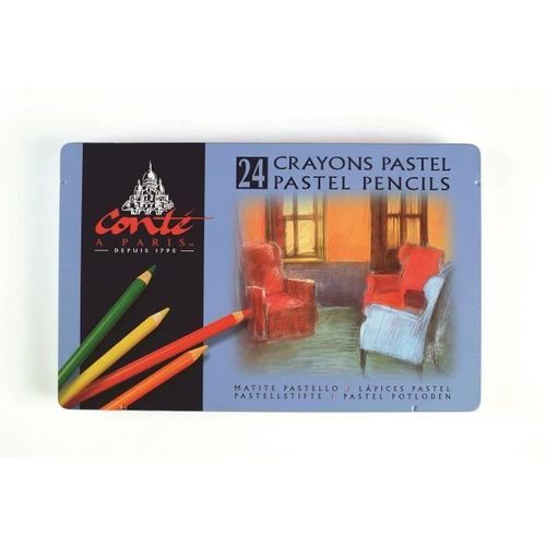 Conte A Paris Assortiment De 24 Crayons Pastels