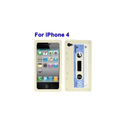 Coque De Protection Pour Iphone 4 Et Iphone 4s Cassette Audio Vintage Beige
