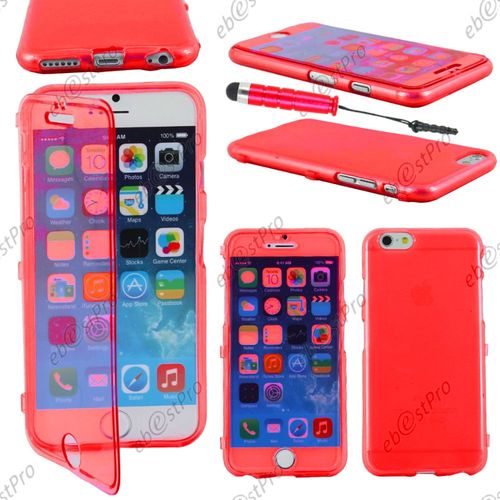 Ebeststar ® Housse Etui Coque Portefeuille Livre Silicone Gel Pour Apple Iphone 6 Plus Écran 5,5", Couleur Rouge + Mini Stylet + Film Protection D'écran