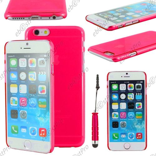 Ebeststar ® Coque Rigide Ultra Fine Crystale Polycarbonate Etui Housse Effet Transparent Pour Apple Iphone 6 Plus Écran 5,5", Couleur Rose + Mini Stylet + Film Protection D'écran