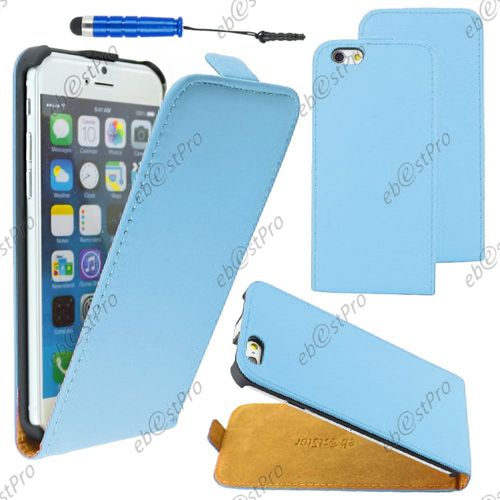 Ebeststar ® Housse Coque Etui En Pu Cuir À Rabat Ultra Fine (Slim Case) Pour Apple Iphone 6 Plus Écran 5,5", Couleur Bleu + Mini Stylet + Film Protection D'écran