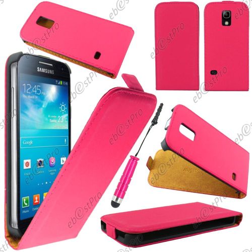 Ebeststar ® Housse Coque Etui En Pu Cuir À Rabat Ultra Fine (Slim Case) Pour Samsung Galaxy S5 Mini Sm-G800 G800f G800h, Couleur Rose + Mini Stylet + Film Protection D'écran